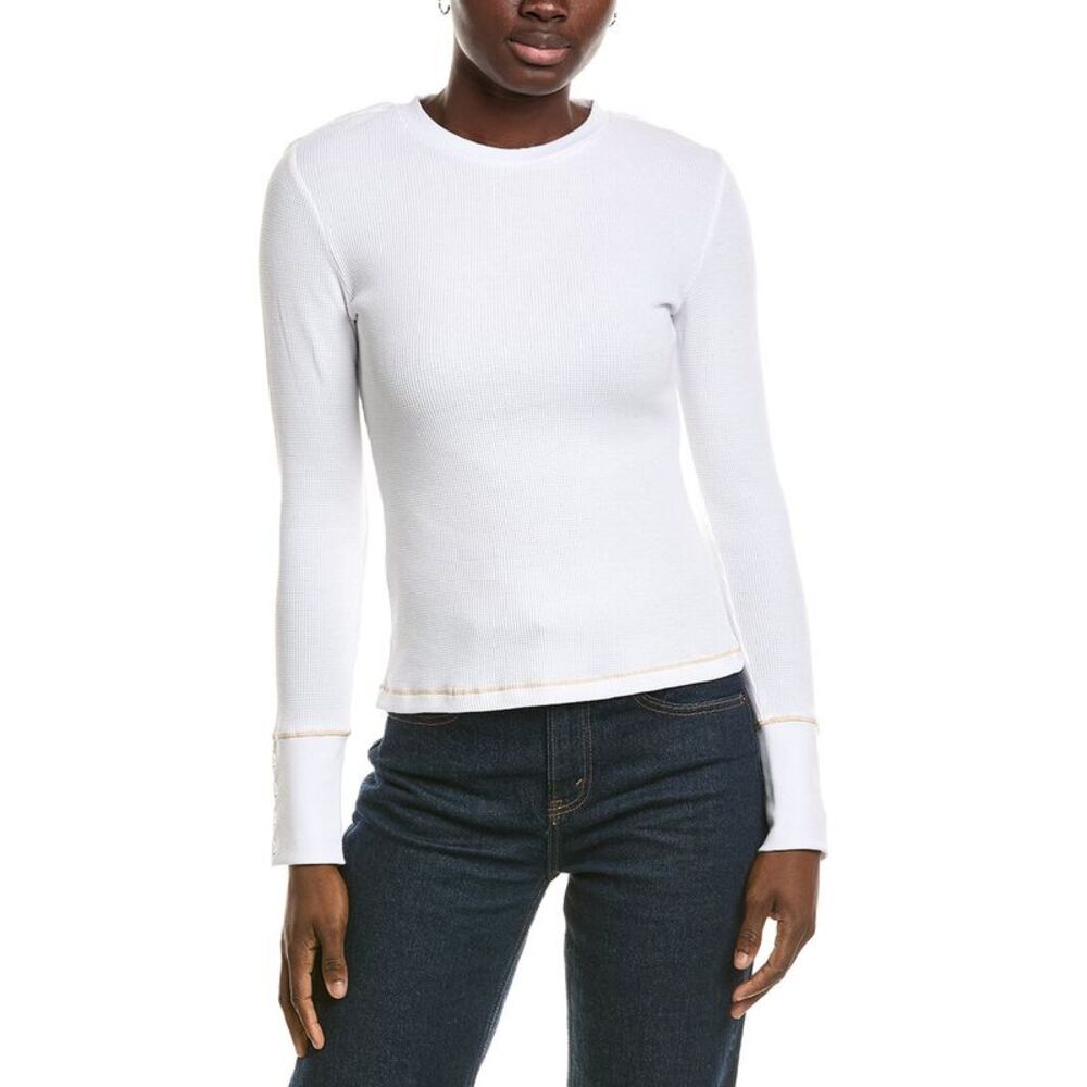 Michael Stars Womens Willa Crew Neck Top, White